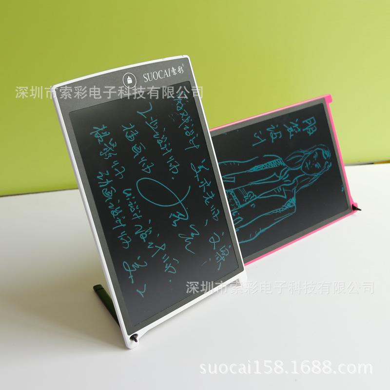 索彩SUOCAI-新款8.5寸直邊LCD液晶手寫板兒童早教塗鴉繪畫寫字板批發・進口・工廠・代買・代購
