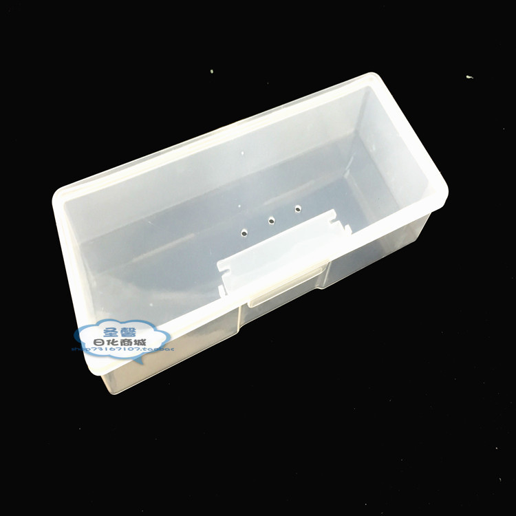 美甲飾品甲片拋光搓條收納盒儲物工具消毒盒白色透明塑料筆盒批發・進口・工廠・代買・代購