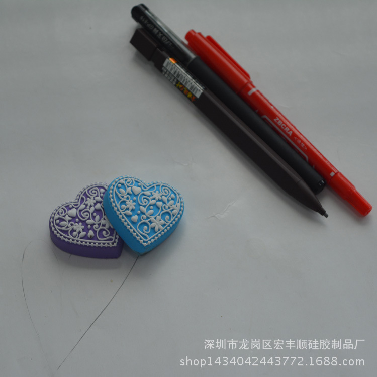 廠傢直銷 新穎獨特PVC滴膠3D橡皮擦卡通飾品可來圖樣定製矽膠批發・進口・工廠・代買・代購