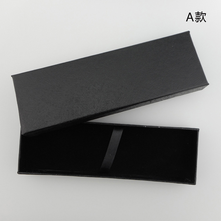 定製 紙板天地蓋黑色禮盒水晶透明包裝盒禮品筆盒製作燙銀印LOGO工廠,批發,進口,代購
