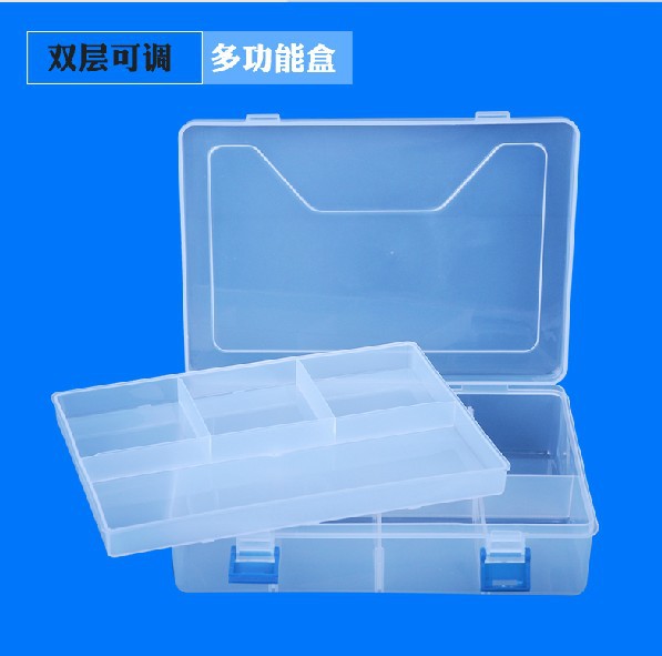 大號 透明鉛筆盒 透明文具盒 美術用品收納盒 多功能雙層儲物盒批發・進口・工廠・代買・代購