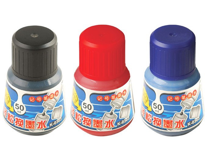 金萬年K-0303記號筆墨水補充液 配k-0917A筆用 50ml紅黑藍工廠,批發,進口,代購
