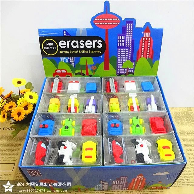 學生橡皮檫卡通造型小汽車盒裝彩色模形禮品贈品學習用品批發工廠,批發,進口,代購