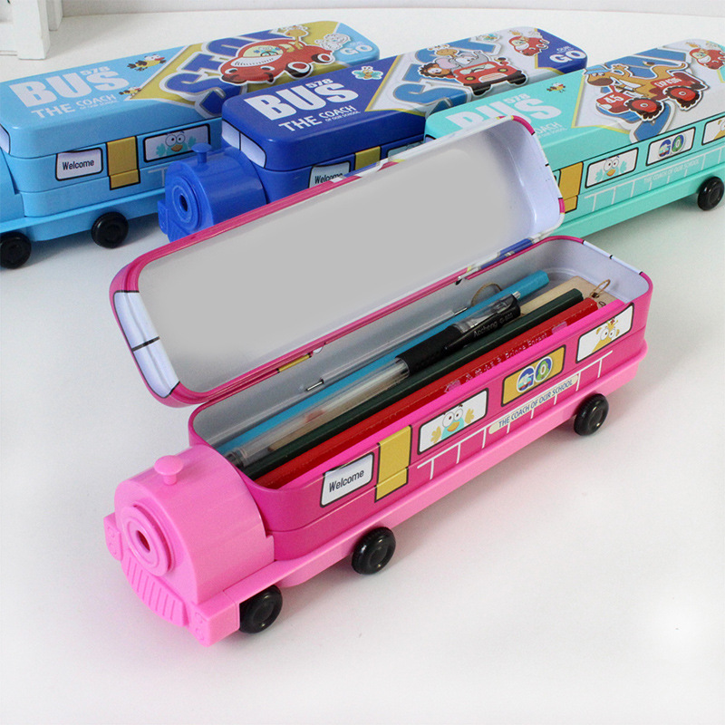 非常可愛的帶卷筆刀的火車頭三層文具盒 幼兒園寶寶愛學習7364批發・進口・工廠・代買・代購