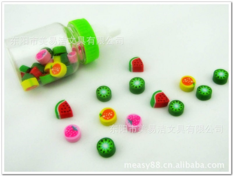 學生文具 可愛造型橡皮擦 奶瓶多色水果橡皮 擠出橡皮擦工廠,批發,進口,代購