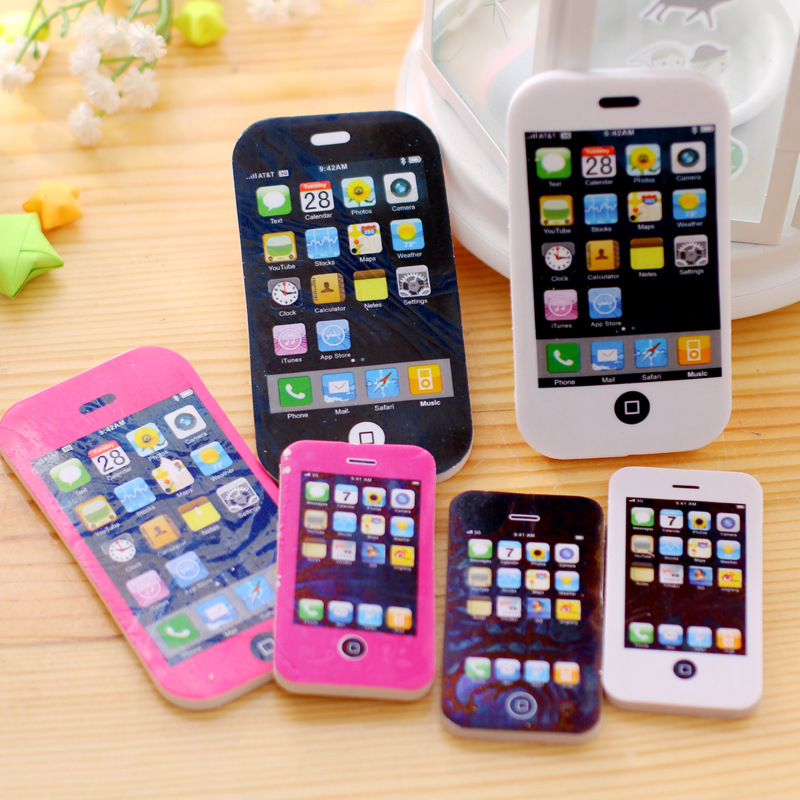 卡通可愛橡皮擦 iphone蘋果手機韓版創意像皮小學生用品小獎品T工廠,批發,進口,代購