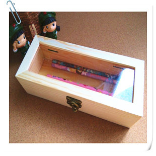 木製文具盒 松木環保文具盒 木製透明學習用品文具盒工廠,批發,進口,代購
