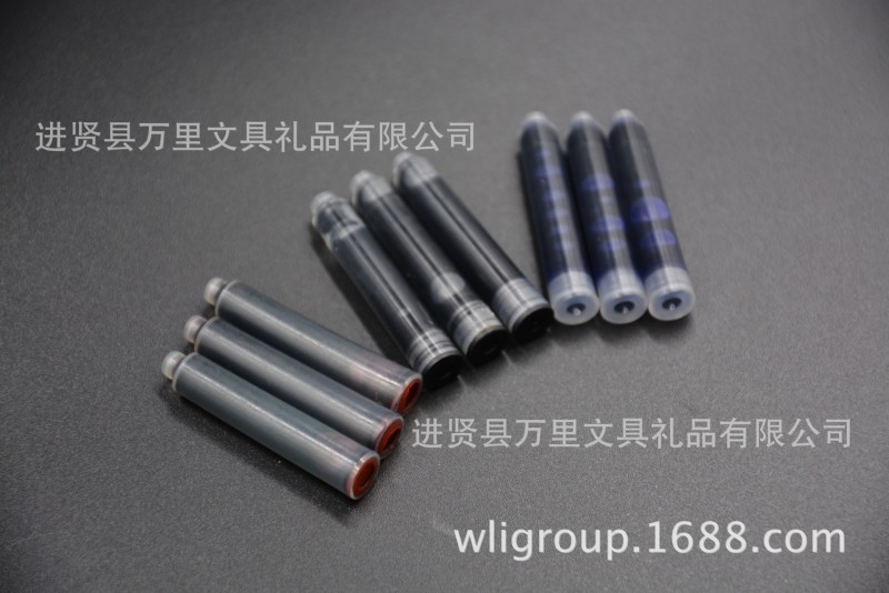 正品萬裡文具集團墨囊鋼筆墨水囊墨膽可擦藍 墨蘭 黑10支塑料盒裝工廠,批發,進口,代購