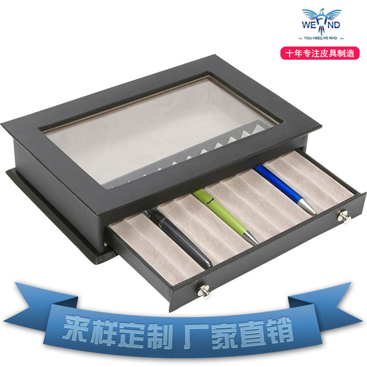 鋼筆收藏箱文具盒-獨立位雙層多分隔 文具展示箱鋼筆盒 可代加工工廠,批發,進口,代購