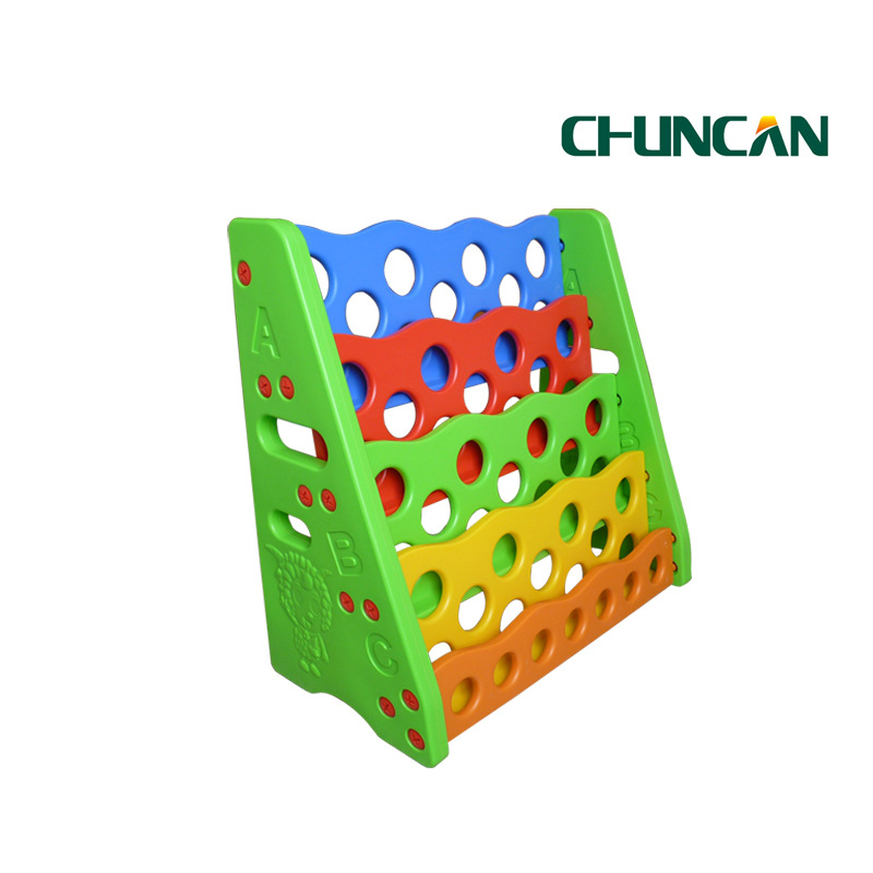 廠傢直銷兩色優質兒童專用塑料喜洋洋書架幼兒園塑料書架書特價工廠,批發,進口,代購
