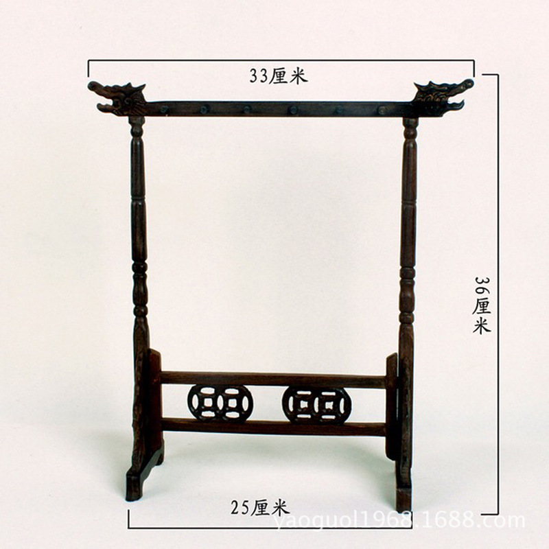 龍頭毛筆筆掛 雞翅木12掛6針紅木實木筆擱小號筆架收集架書法批發・進口・工廠・代買・代購