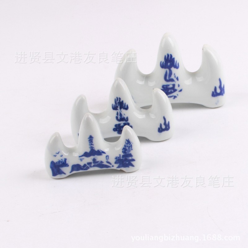 廠傢批發毛筆工具景德鎮青花瓷 陶瓷筆山架 筆擱 筆架工廠,批發,進口,代購