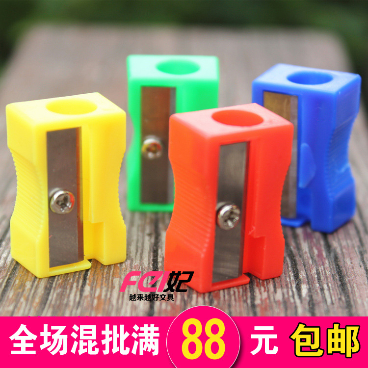 小型迷你手動卷筆刀削筆刀 現貨學生文具文化用品矩形塑料轉筆刀批發・進口・工廠・代買・代購