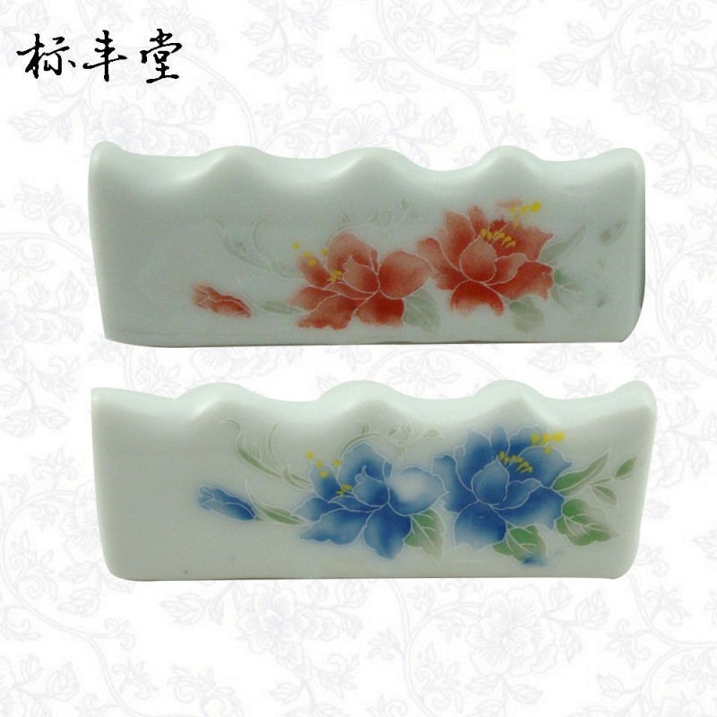 供應青花瓷彩印筆擱 陶瓷波浪紋筆擱 多種創意花紋筆擱工廠,批發,進口,代購