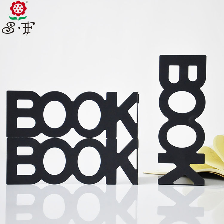 怡尚英文黑色BOOK造型可愛新怡創意個性金屬定製學生書立工廠,批發,進口,代購