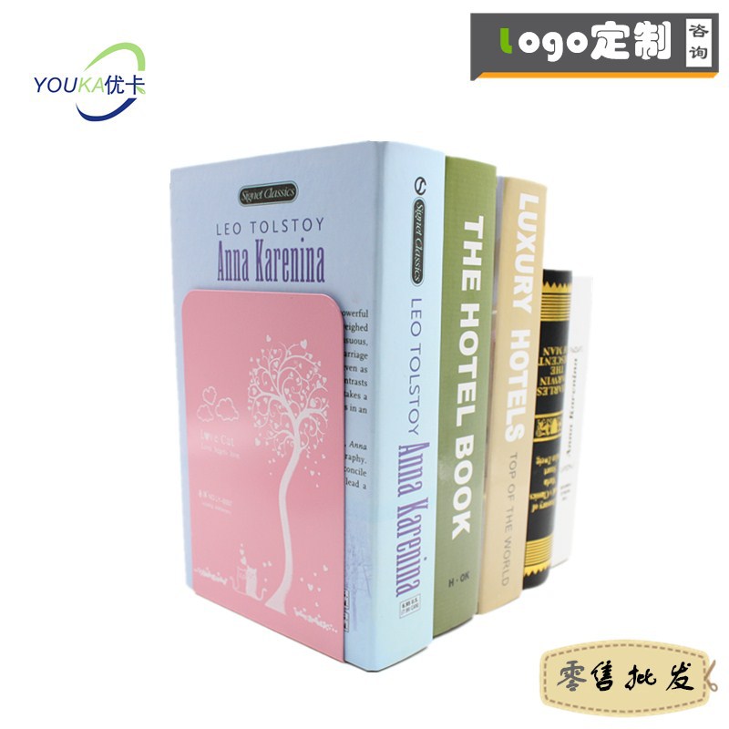 經典款相愛貓書立書籍收納夾鐵質書擋創意學生獎品書架工廠,批發,進口,代購