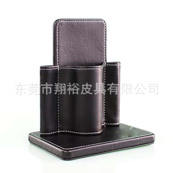 多功能桌上文具組 pu筆架 皮革筆筒 皮製眼鏡架工廠,批發,進口,代購