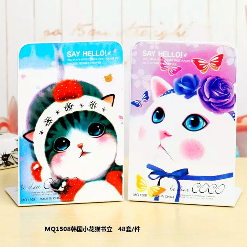330050韓國小花貓書擋 可愛動物書立工廠,批發,進口,代購