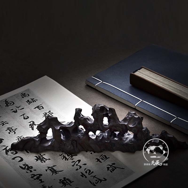 創意個性辦公用品陶瓷筆架筆擱紙鎮陶瓷工藝禮品擺件批發・進口・工廠・代買・代購
