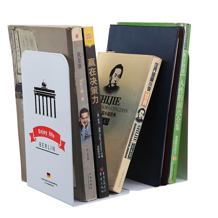 韓版炫彩金屬鐵書立 大中小號加厚書夾書檔學生卡通書靠書立架工廠,批發,進口,代購