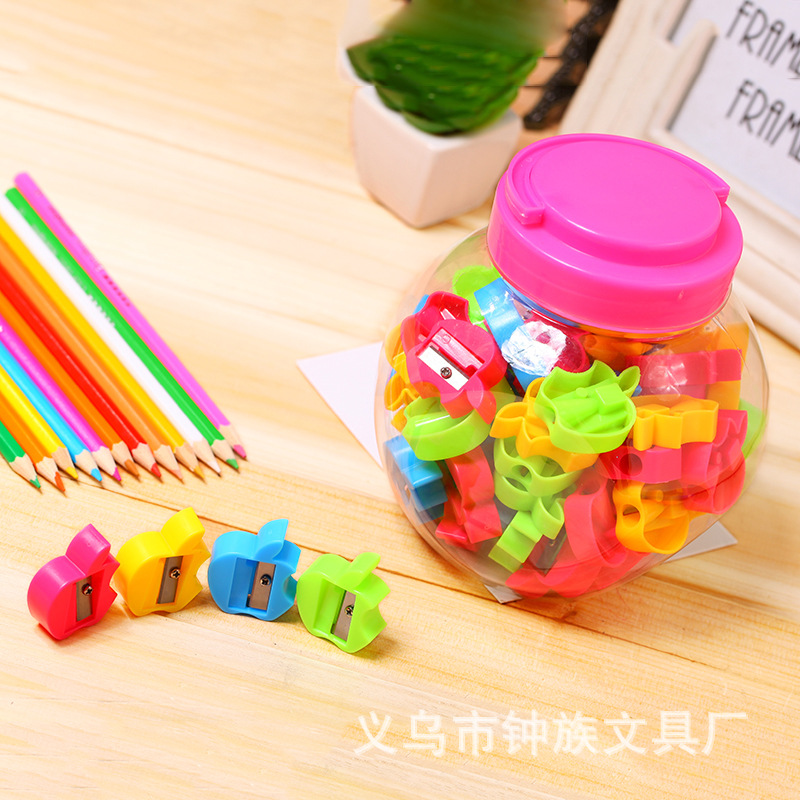 廠傢直銷 蘋果鉛筆刀卷筆器 學生用品 塑料材質辦公用品淘寶熱賣工廠,批發,進口,代購