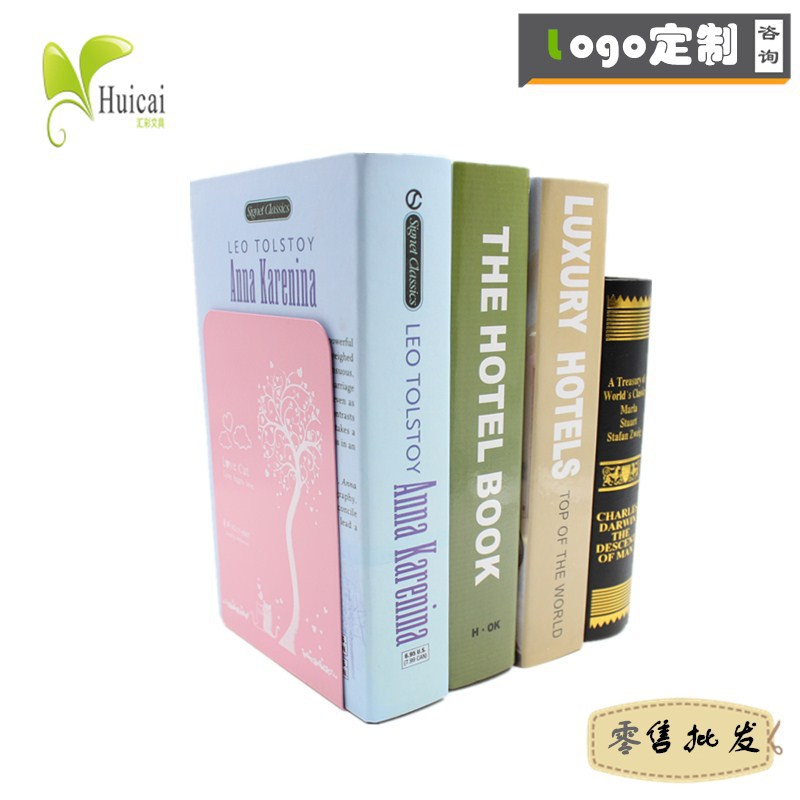 簡約學生桌麵文具收納架相愛貓書立書檔鐵質擋書夾經典書靠工廠,批發,進口,代購