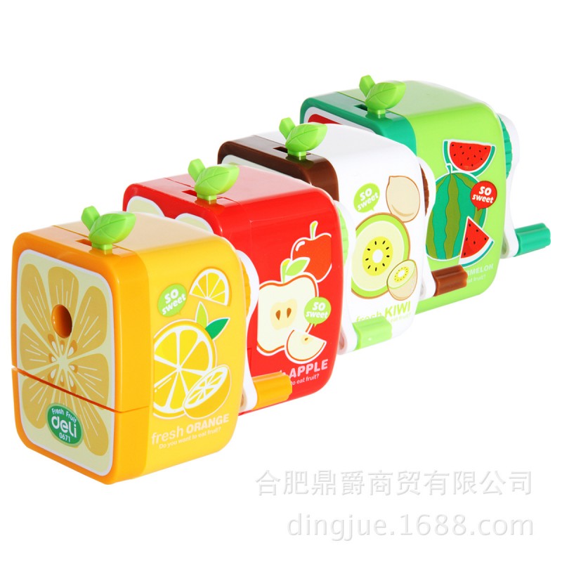 得力0671削筆機手搖削筆器鉛筆刨 學生卷筆刀 果繽紛系列工廠,批發,進口,代購