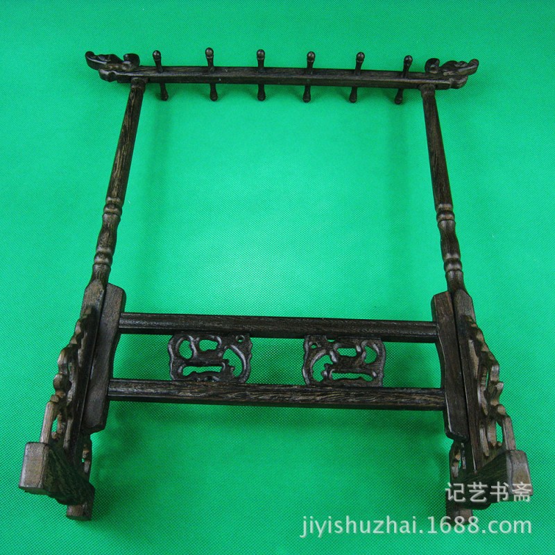 批發紅木工藝品 小號12針龍頭雞翅木筆架筆掛 文房用品工廠,批發,進口,代購