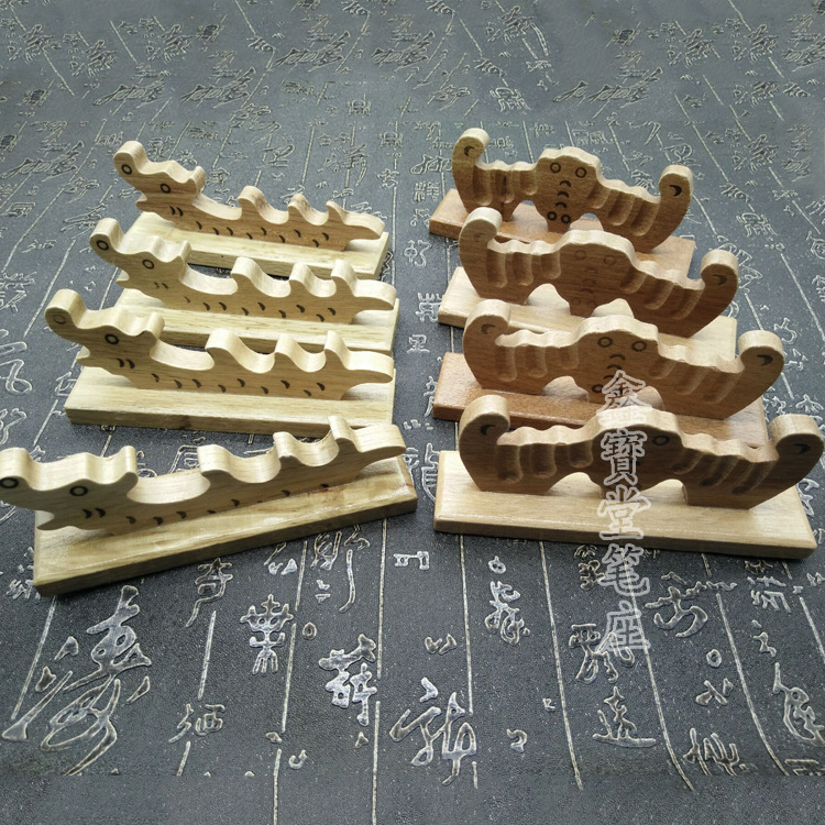 木製筆架 小龍山小蝙蝠擱筆架 文房四寶毛筆架筆山 送禮佳品工廠,批發,進口,代購