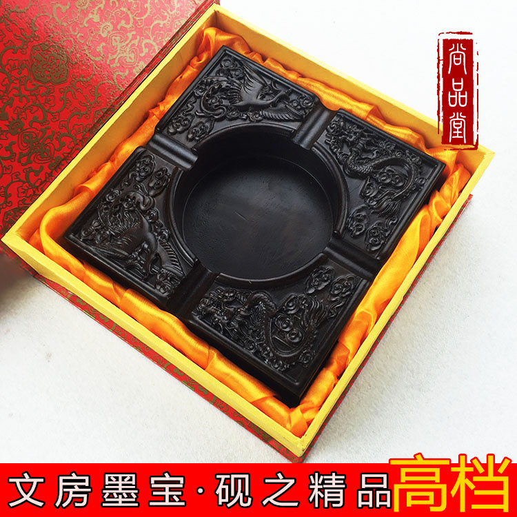 文房四寶硯臺特價澄泥硯臺精品原石錦盒帶蓋黑檀硯臺工廠,批發,進口,代購
