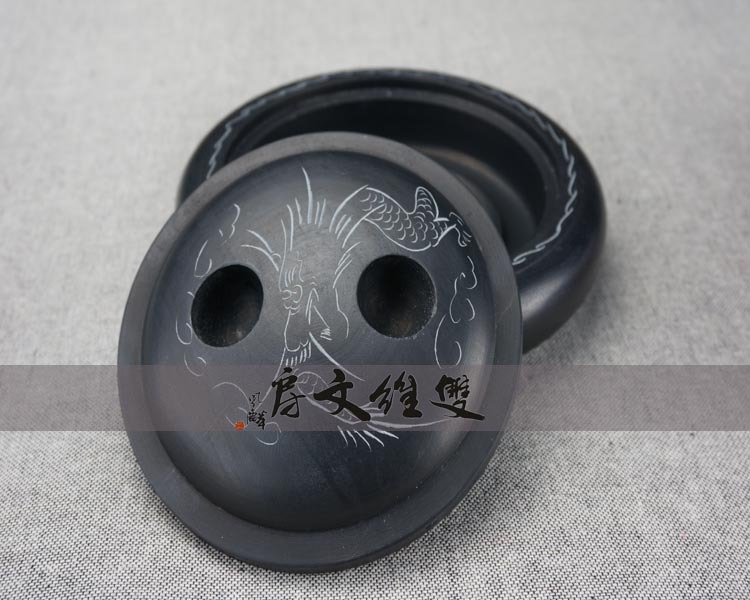 6寸龍眼帶蓋學生硯臺文房四寶原石書法用品墨硯 美術書畫工廠,批發,進口,代購