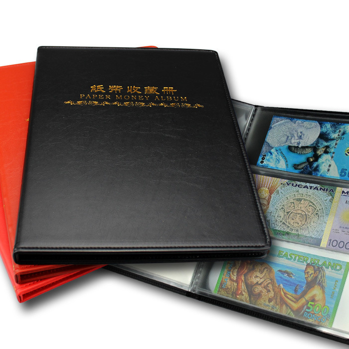 明泰/PCCB 手工皮革冊 錢幣 紙幣冊 人民幣收藏冊 透明固定20頁工廠,批發,進口,代購
