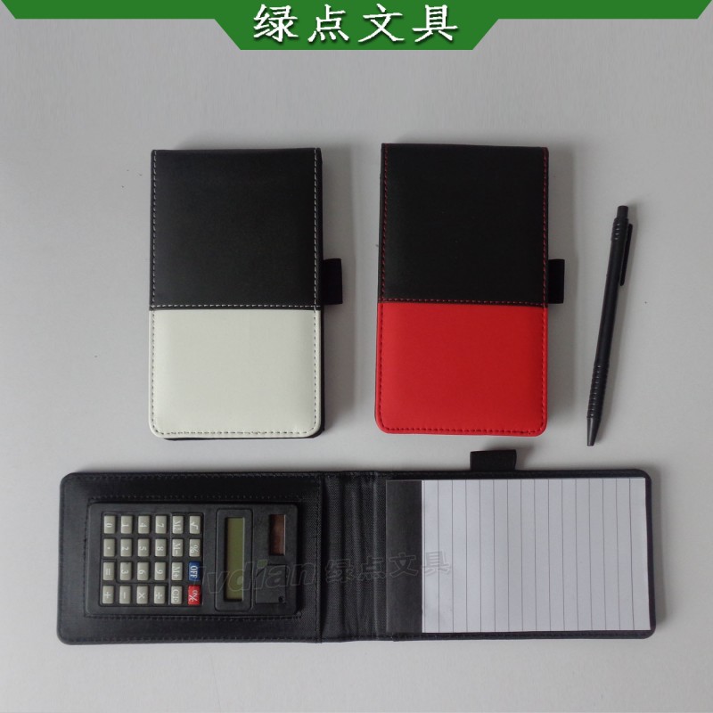 定製高檔皮PU多功能帶計算器筆記本 皮質計算器便簽本工廠,批發,進口,代購