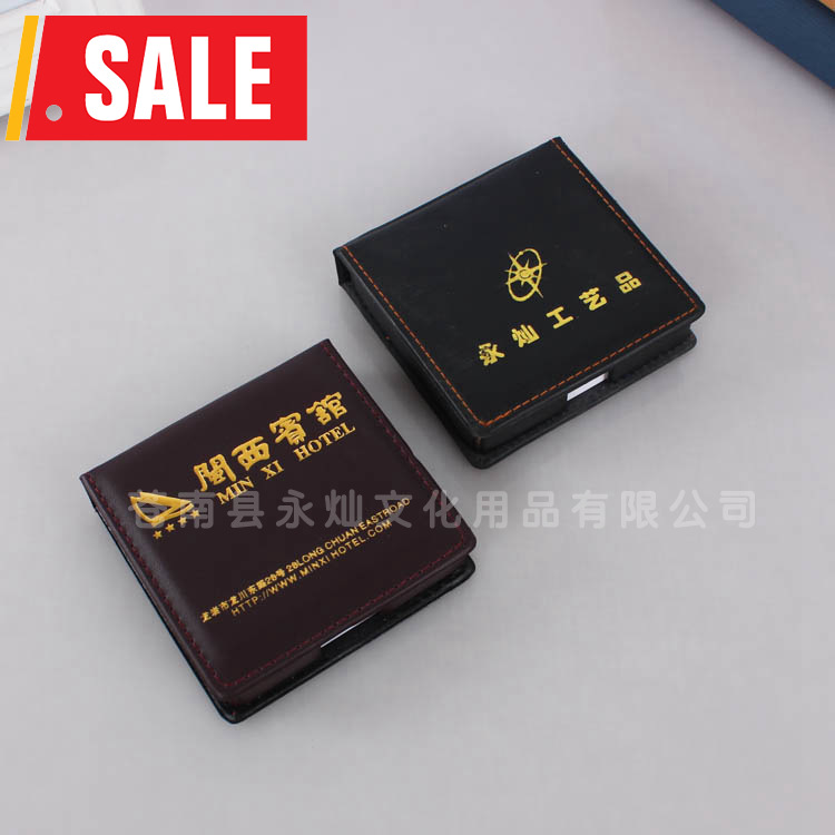 仿皮高檔記事貼定製方形復古盒裝廣告辦公日計劃貼創意商務便簽本工廠,批發,進口,代購