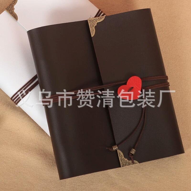 廠傢批發 復古皮DIY手工製作創意插頁式閨蜜成長紀念黏貼相冊工廠,批發,進口,代購