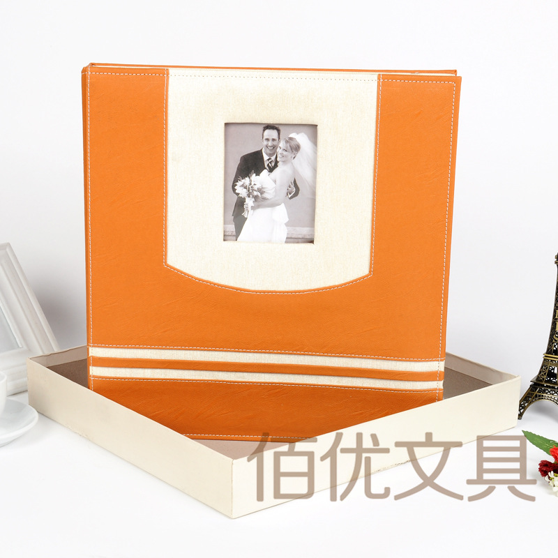 高檔PU皮麵12寸黏膠相冊2015新款收納相冊廠傢直銷 螺絲裝訂相冊工廠,批發,進口,代購