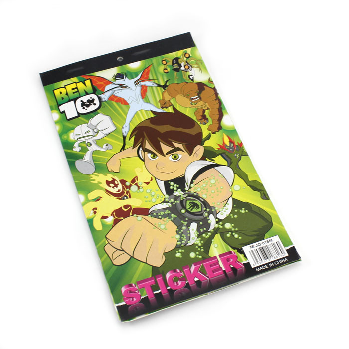 【寶寶最愛】 BEN 10貼紙本 不乾膠卡通黏紙 兒童益智文具 816工廠,批發,進口,代購
