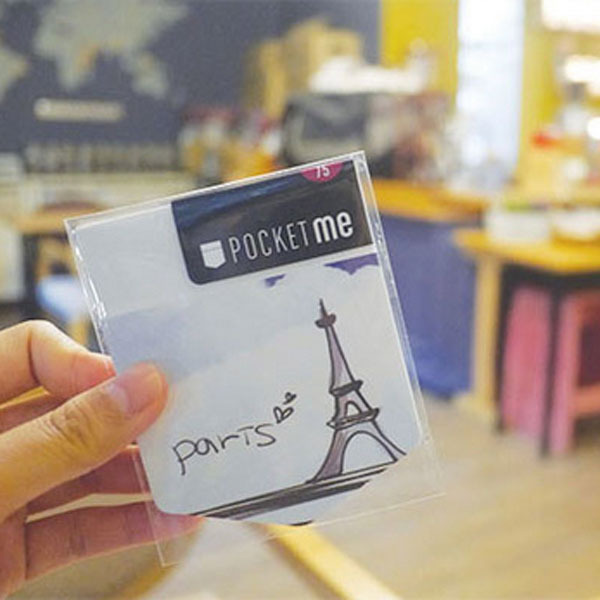韓國文具 巴黎口袋式卡通 創意便利貼 學生文具N次貼 3款隨機批發・進口・工廠・代買・代購