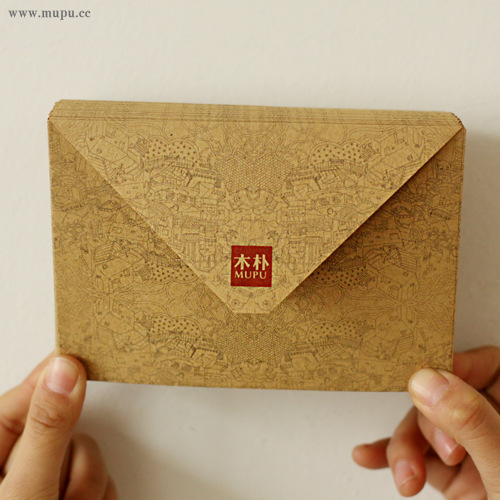 日韓文具復古mupu木撲信封理想世界牛皮紙信封可定做進口材質120g工廠,批發,進口,代購