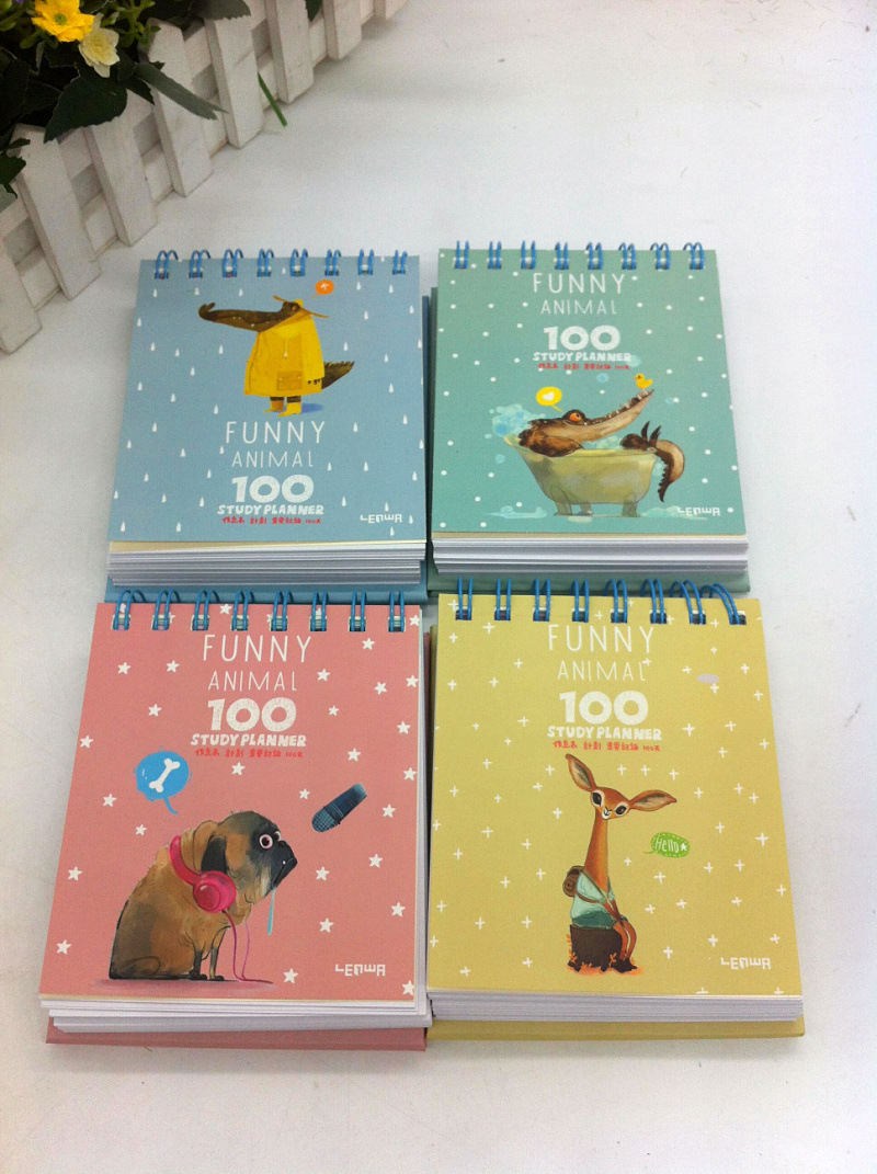 聯華文具 趣味動物100天計劃本 學生高考倒計時 計劃本 廠傢直銷工廠,批發,進口,代購