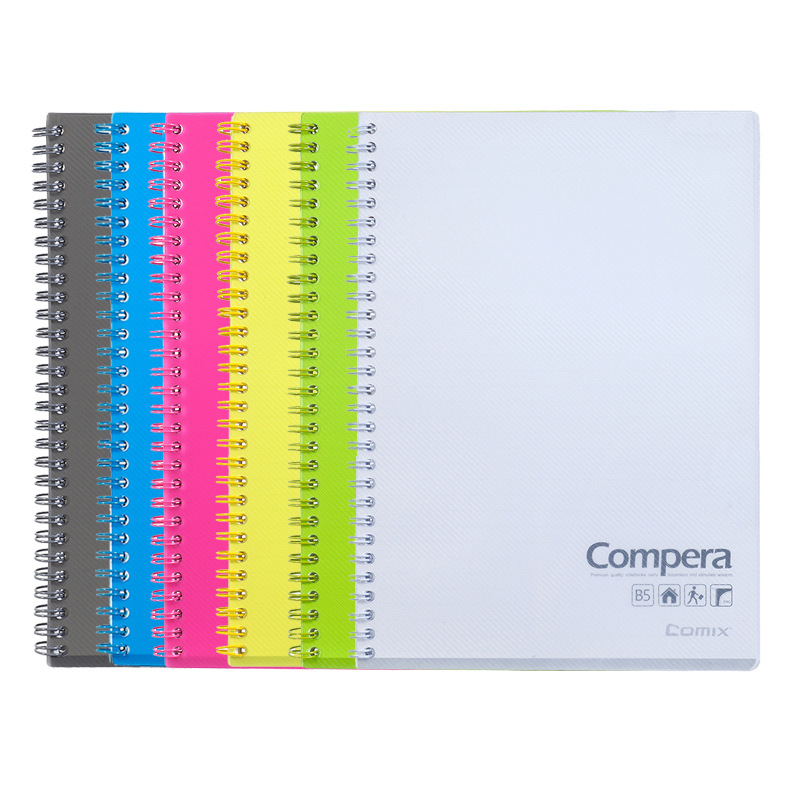 批發齊心CPB5801炫彩pp80張封麵筆記本B5學生記事本 雙螺旋線圈本工廠,批發,進口,代購