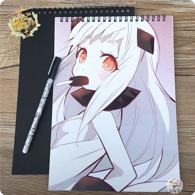 漫展文具店熱賣學生美術本素描本繪畫本動漫本子艦娘北方棲姬北方工廠,批發,進口,代購