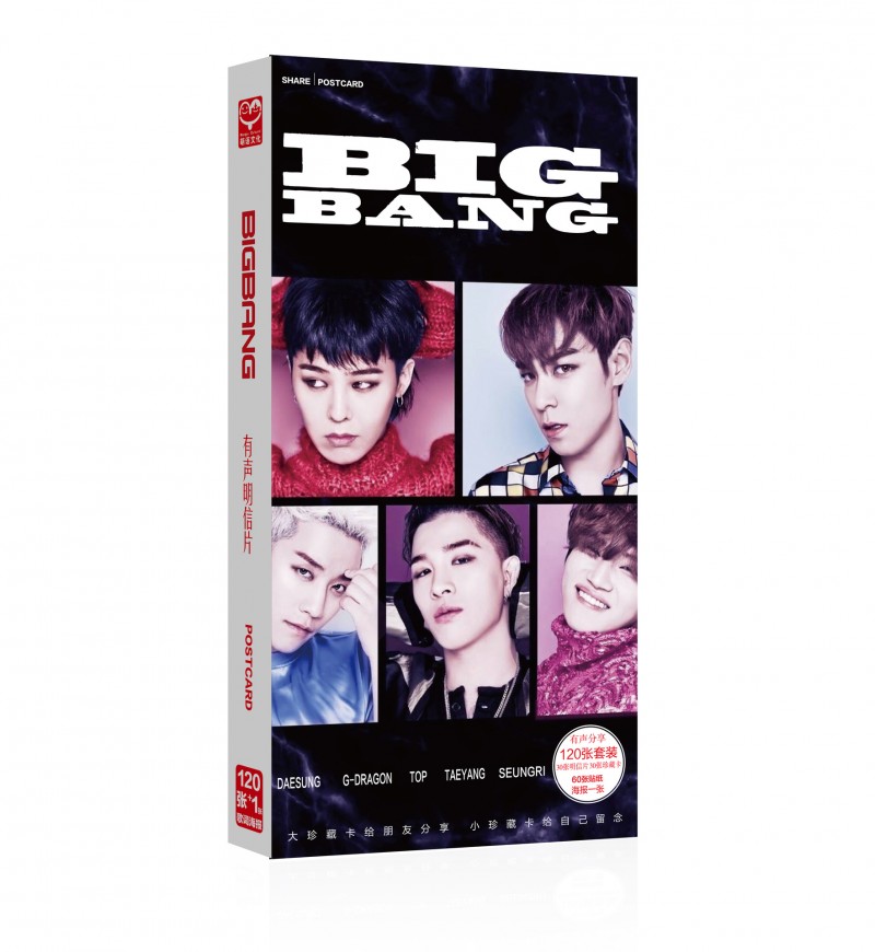 無定價 bigbang寫真集明信片120張帶海報1張 明星周邊現貨批發・進口・工廠・代買・代購