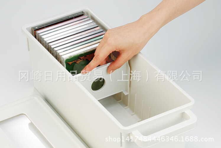 日本進口inomata 光盤收納盒 光碟盒 CD盒CD收納箱整理盒 4451批發・進口・工廠・代買・代購