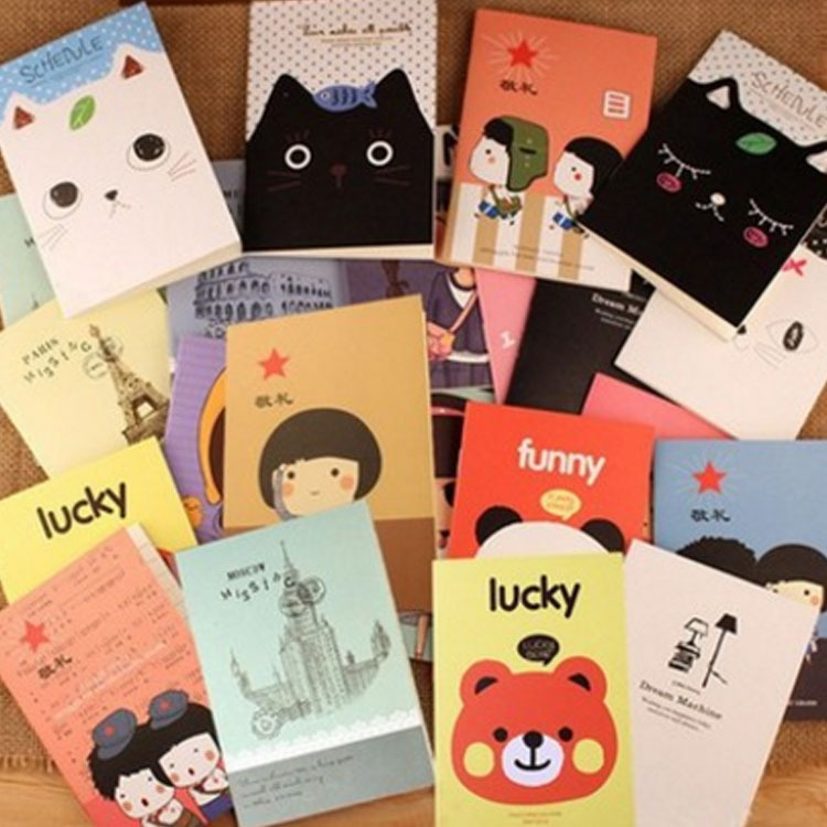 日韓文具 創意可愛卡通動物頭像小本子 學生筆記本日記本批發工廠,批發,進口,代購