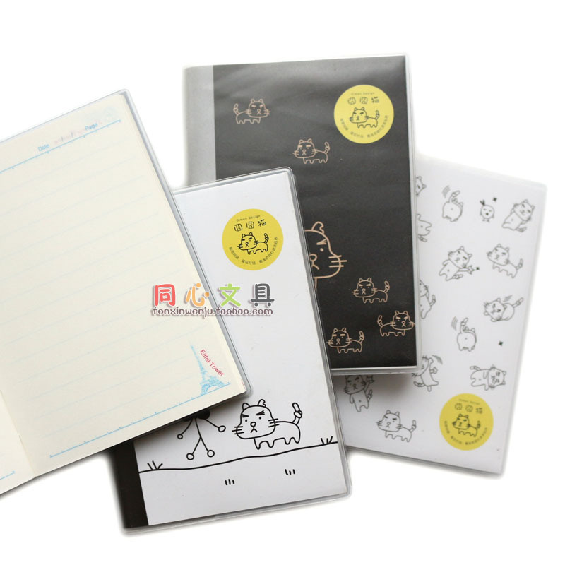 巨門文具 72K膠套手冊96張 囧囧貓小本子 膠套本子皮麵 口袋本子批發・進口・工廠・代買・代購