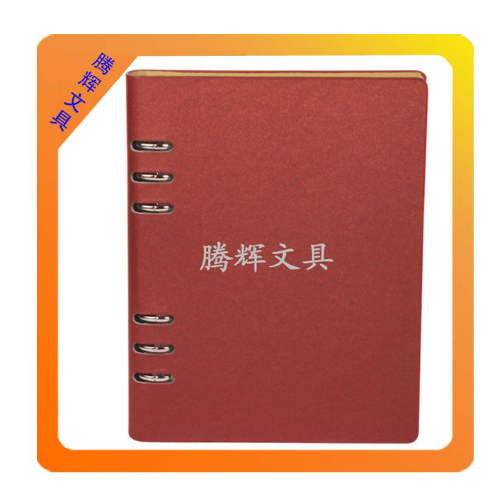 定製6孔活頁油邊沙丁紋珍珠紋記事本本冊桌麵記事本工廠,批發,進口,代購