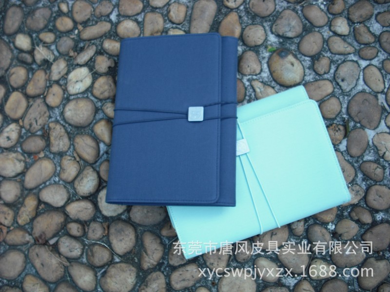 經典藍色300D佈料三折記事本 筆記本a5定製選擇專業廠傢唐風皮具工廠,批發,進口,代購