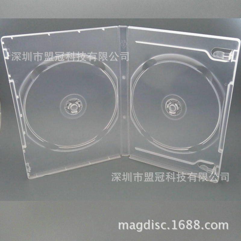 長方形雙碟裝CD/DVD盒 透明雙麵盒子CD盒 光盤盒 有膜可插頁工廠,批發,進口,代購