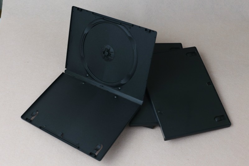 廠傢直銷DVD塑料盒 單麵黑色DVD盒子 高檔DVD光盤盒 7mm碟片盒工廠,批發,進口,代購